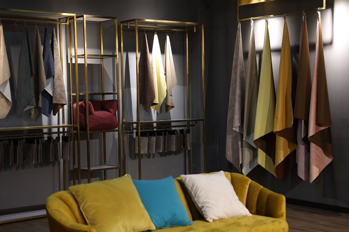 Home textile fabrics showroom